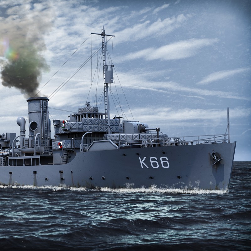 HMS Pennywort Flower class corvette K111