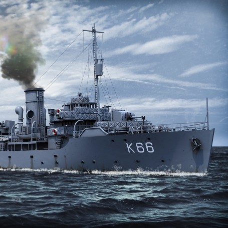 HMS Begonia, short forecastle.