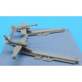 US Navy fast battleships catapults and crane detail set