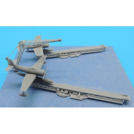 Set de détails catapultes et grue pour cuirassés US Navy