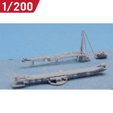 Fletcher class destroyer catapult and crane detail set