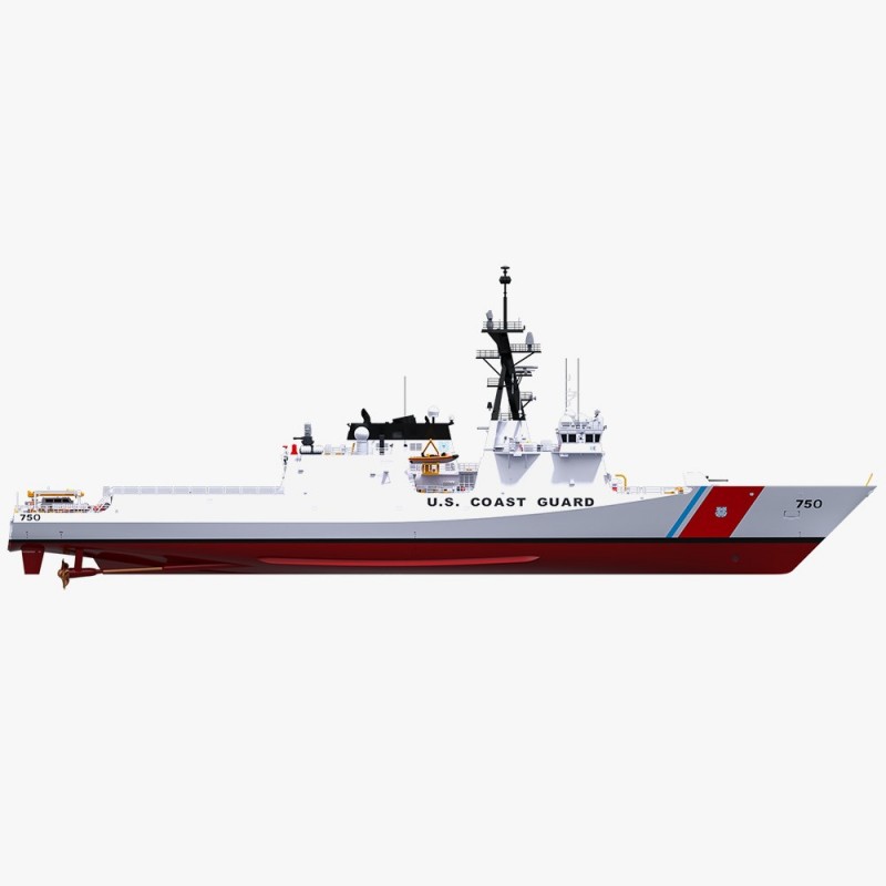 Wmsl Rear USCG Bertholf WMSL-750 Hull Waterline hull