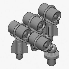 K-gun Mod.0 with Mk.6 depth charges (x4)