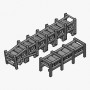 Rail de grenadage Mk.9 Mod.0 avec charges Mk.6 et rails de stockage (x2)