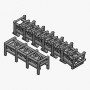 Mk.9 Mod.0 Release Tracks for Mk.9 Depth Charges + stowage racks (x2)