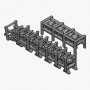 Rail de grenadage Mk.9 Mod.0 avec charges Mk.9 et rails de stockage (x2)