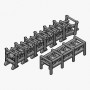 Rail de grenadage Mk.9 Mod.0 avec charges Mk.9 et rails de stockage (x2)